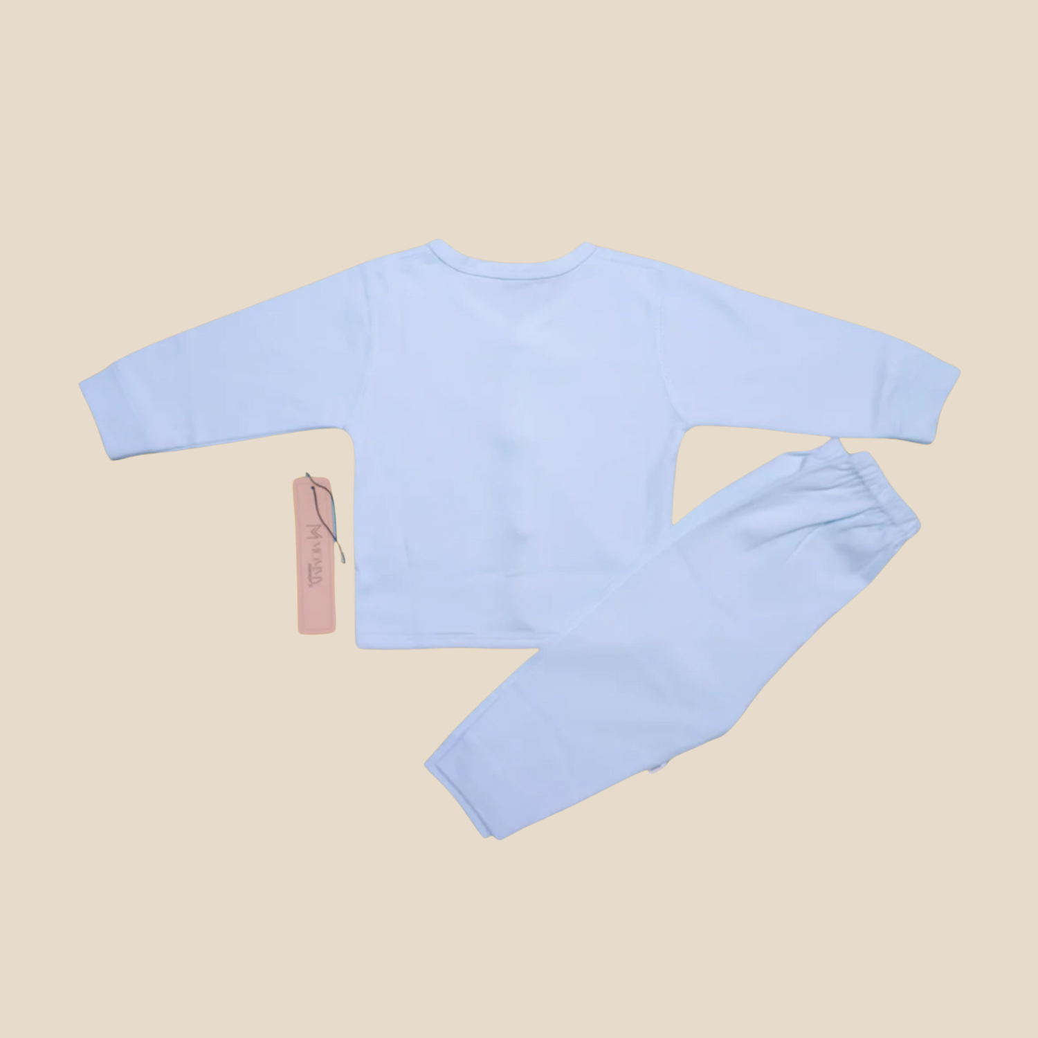 Baby Cotton Shirt Set – Blue Giraffe Print